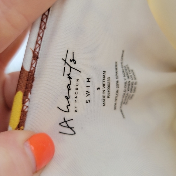 Pacsun La Hearts Retro Floral Cheeky Bottoms Swim Suit size small - Picture 5 of 5